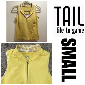 Sz S Tail Yellow Quarter Zip Tank